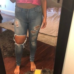 Light washed fashion nova jeans